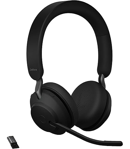 Jabra Evolve2 75 PC Wireless On Ear Headset with 8-Microphone